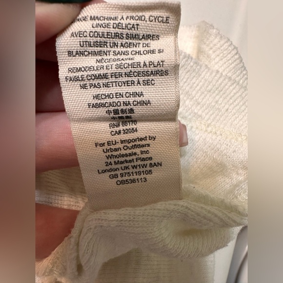 We The Free white split back pullover turtleneck sweater - Picture 8 of 8